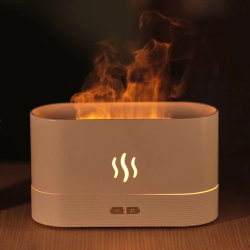 Portable Flame-Effect Humidifier Lamp by Multitasky NWT